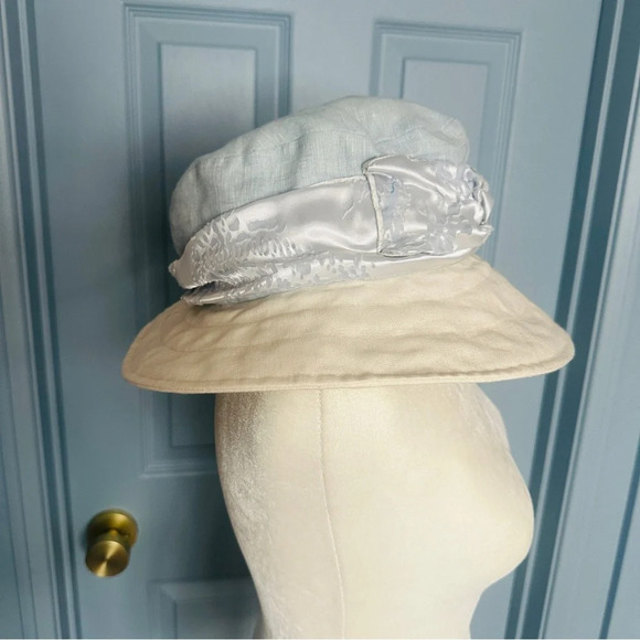 Langston Bourquin Vintage Floral 50s Medium Brim Hat - Picture 4 of 8